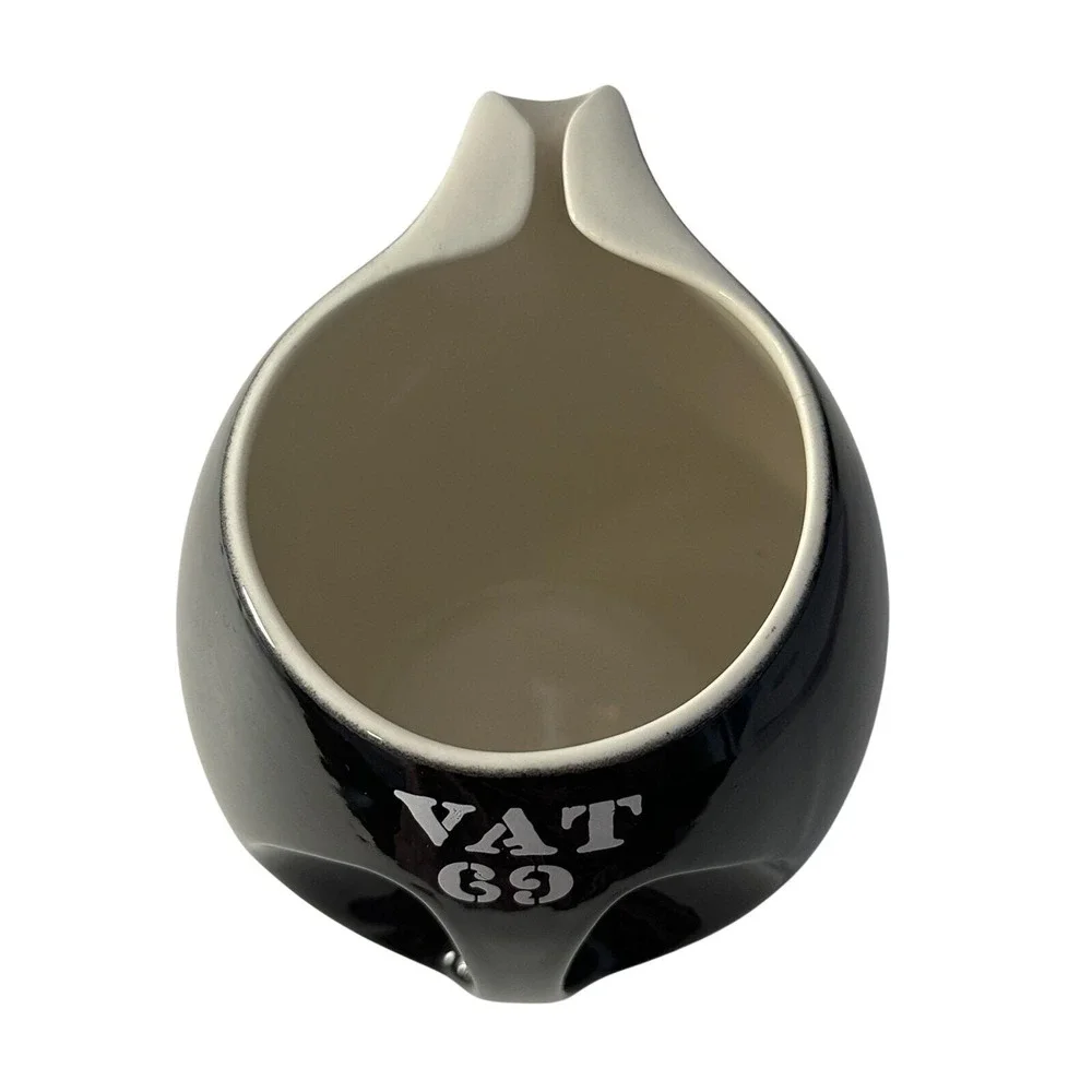 Vat 69 Scotch Whisky Water Pitcher Wade Regicor London England Black Pub Jug